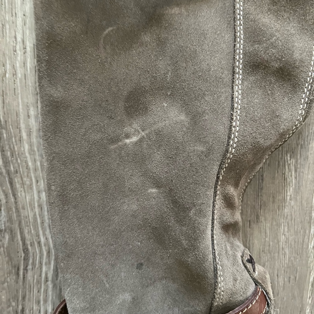 Frye Jane Strappy Boot - Size 6.5 - Gray Suede - Picture 4 of 9
